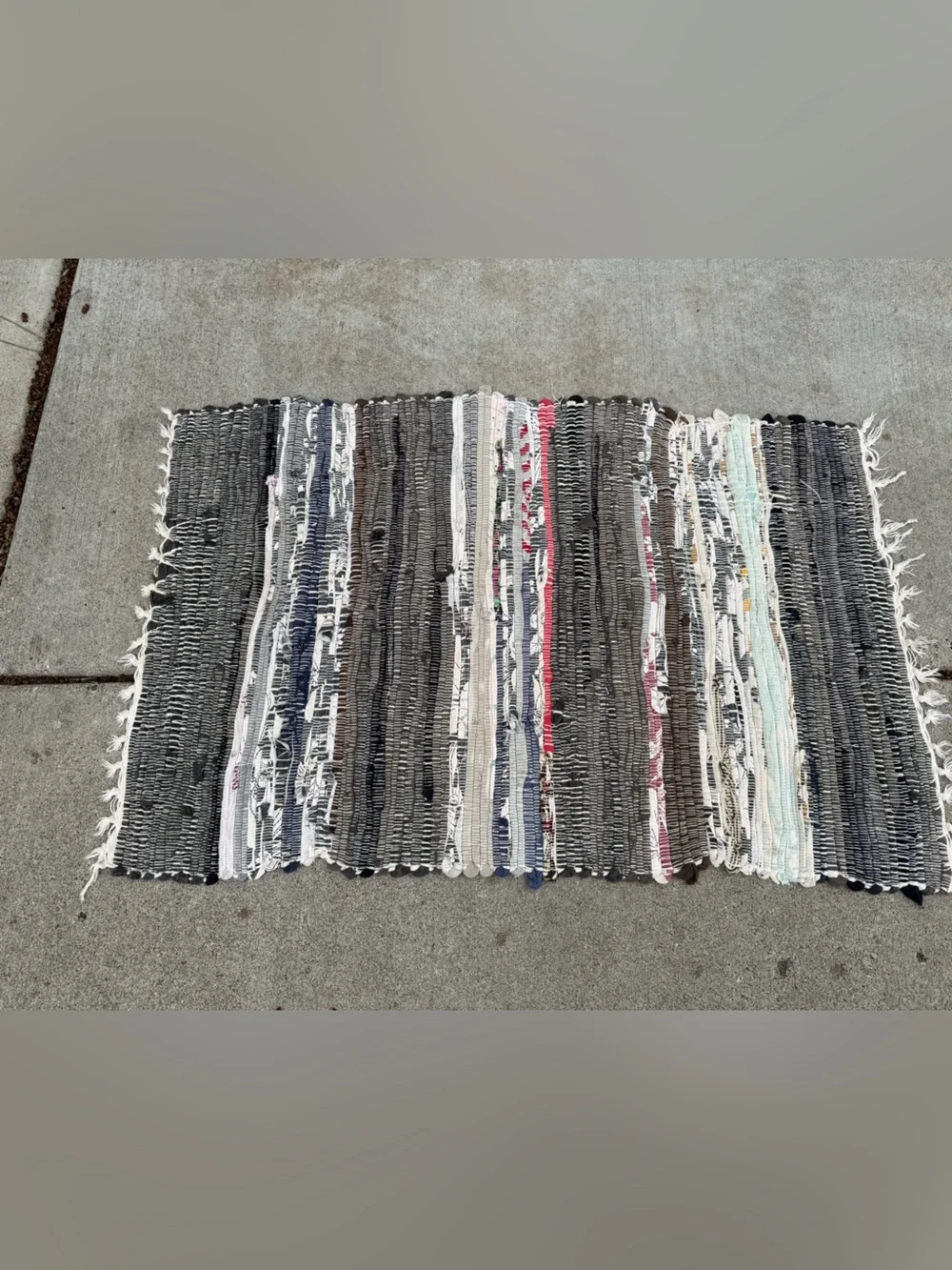 Multi-Color Woven Cotton Rag Rug